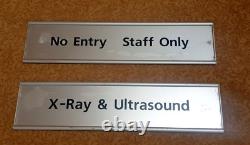 Set of two 1990s original information signs from Bangour Hospital 72 cm x 15 cm