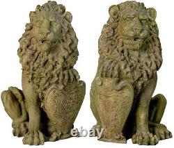 Set of two Richelieu Gate Lions Statue Sculpture for Home or Garden