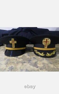 Set of two knight temple fatigue hats CROSS