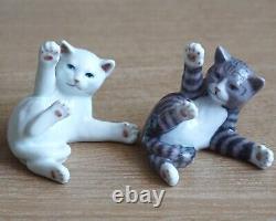 Set two cat figurines Royal Copenhagen#302