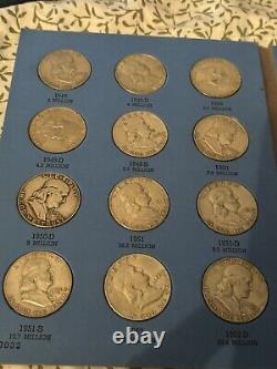 Silver Franklin Half Dollar Collection 1948 To 1963 Two Complete Sets Nice