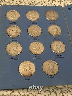 Silver Franklin Half Dollar Collection 1948 To 1963 Two Complete Sets Nice