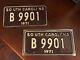 South Carolina 1971 License Plate Plates Full Set (2) Two B 9901 70's Ford Chevy