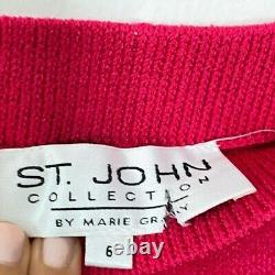 St. John Collection Raspberry Pink Santana Knit Two Piece Set Barbiecore