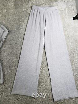 St John Collection Women Outfit Sweater Sweatpants Small Gray Cashmere Belted