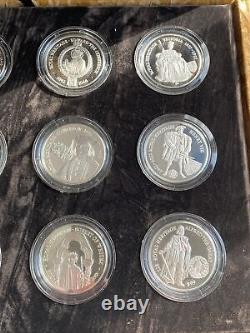 Sterling Silver Proof Coin X12 Set HM Queen Eliz 70th Birthday Royal Mint 1996