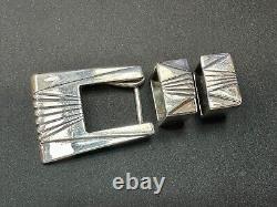 Sterling Silver Vintage 2 Ranger belt buckle set with two keepers