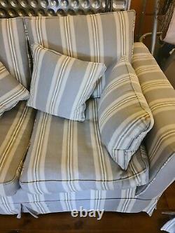 Striped Double Sofas as set of two. £195 each or £350 for both. Collection only