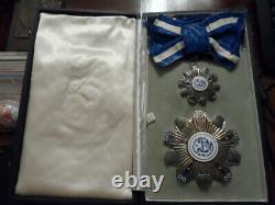 Sudan Order of the Two Niles Complete Set Silver Neck Badge Breast Star Medal