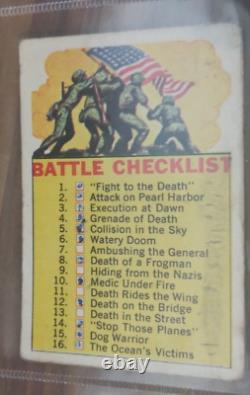 TOPPS Battle of World War 2 II Two 1965 near complete Set 69/73 Trading Cards