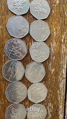 TWO FULL SETS Olympic 50p Of 29 Coins slightly Circulated Collected 2012