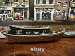TWO LARGE SETS- Rare Blokker Amsterdam Canal Houses Bases+Boat 22 pieces