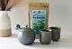 Teapot With Filters (230ml) And Two Cups Set + Japanese Sencha Green Tea