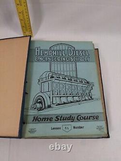 The HEMPHILL DIESEL ENGINEERING SCHOOLS Verbal Notes and Sketches LOT SET OF TWO