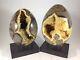 Top Quality Set Of Two Hollow Septarian Nodule Eggs From Utah