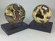 Top Quality Set Of Two Hollow Septarian Nodule Spheres From Utah