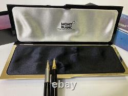 Two Montblanc Meisterstuck Solitaire Citrine Classique Ballpoint& Rollerball Set