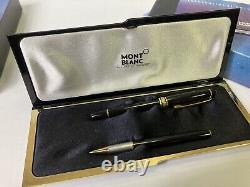 Two Montblanc Meisterstuck Solitaire Citrine Classique Ballpoint& Rollerball Set