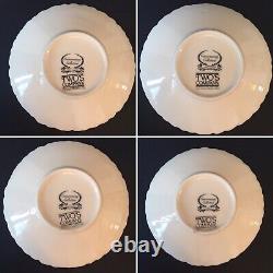 Two's Company Conservatory Collection Flower Tea Cup Saucer Porcelin Set of four