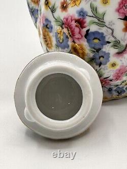 Two's Company Tray Tea Set Teapot Sugar Bowl Creamer In Chintz Transfer Pattern