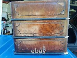 Two sets of Domestic Sewing Machine Drawers And Metal Bases