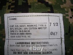 US Navy Uniform NWU Type III Seal Team Insignia Medium Long Hat 7 1/2 TWO SETS