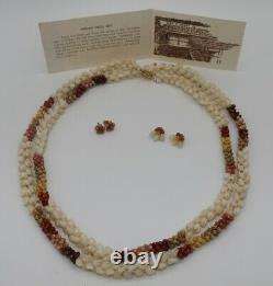 Vintage 1960s Ni'ihau Niihau Shell Lei 46 with Two Sets Earrings Kay O' Kauai