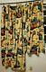 Vintage 1970's Sears Racecar/nascar Print Set Of Two Pairs (4 Panels) Curtains