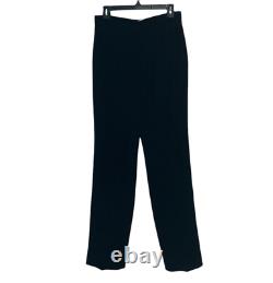 Vintage 1995 90s Calvin Klein Collection Runway 10 Black 100% Wool Pant Suit Set