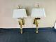 Vintage Brass Bouillotte Style Lamp Wall Sconces Set Of Two