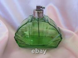 Vintage Crystal Glass Set Of Two Perfume Bottles