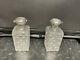 Vintage Crystal Silver Detailed Perfume/ Scent Bottles Set Of Two