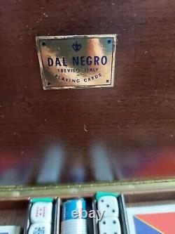 Vintage DAL NEGRO Casino Set In Wooden Case