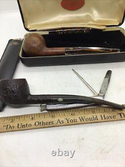 Vintage GBD Briar Pipes Set Of Two With Carry Case Virgin 357 London