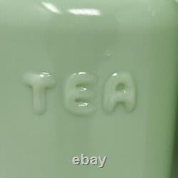 Vintage Jadeite Glass Coffee & Tea Canister Set