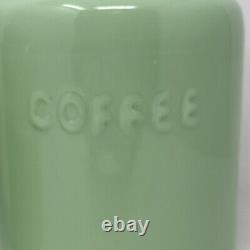 Vintage Jadeite Glass Coffee & Tea Canister Set