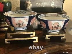 Vintage? Japanese Satsuma Set Of Two? Bowls