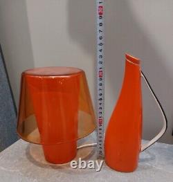 Vintage Set of Two Mid Century Items IKEA Lamp and USSR Ceramic Decanter