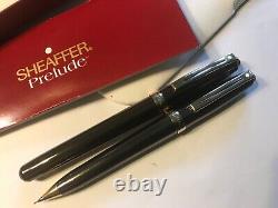 Vintage Sheaffer Prelude (366) Fountain Pen+pencil Set, Metallic Copper/gt, M Nib