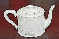 Vintage THATCHAM CREAMWARE Two's Company Teapot, Cream/Sugar, Dessert Pedestal