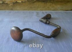 Vintage Woodworking Tool Set, Two Clamps, Hand Drill and Marking Scribe