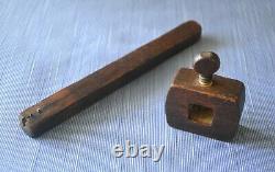 Vintage Woodworking Tool Set, Two Clamps, Hand Drill and Marking Scribe