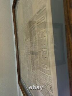 WW2 Memorabilia REAL original Set Of Two Large Framed Historic Pieces