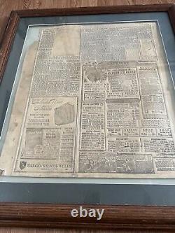 WW2 Memorabilia REAL original Set Of Two Large Framed Historic Pieces