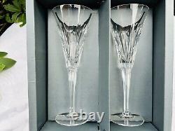 Waterford Crystal Millennium Collection Love Champagne Flutes Set of 2 Boxed