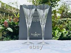 Waterford Crystal Millennium Collection Love Champagne Flutes Set of 2 Boxed