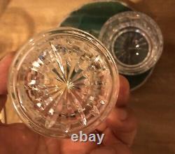 Waterford Crystal Stars/flames Cut Round Votive Candle Holders Set of 2