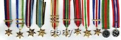 World War two Full Set (11) Miniature Dress Medals & Relevant Clasps