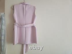 Zara Co-ord Set Tie Belt Vest +Pants Zw Collection Pink Sz XL NWT