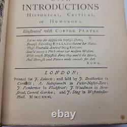 1723 Une Collection D'anciennes Ballades Ensemble De Deux Volumes J Roberts Plaques De Cuivre Hc Livre